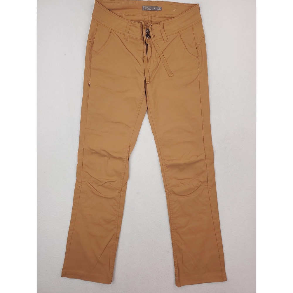 PrAna Pants Womens 4 Brown Halle Bootcut Low Rise Nylon Hiking Outdoor Stretch